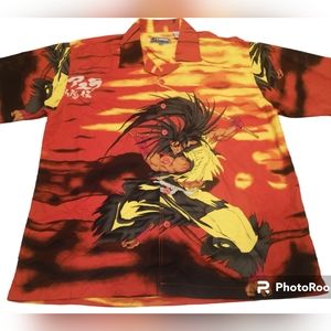 Vintage anime manga silk shirt